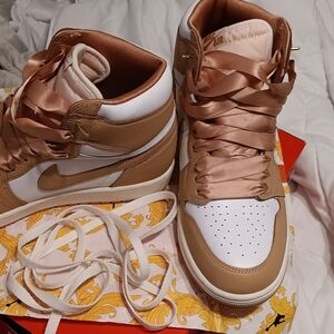 Nike tan and white with original laces size 10.5